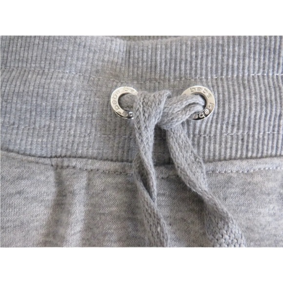 BEBE SPORT Women Nailhead Studded LOGO Joggers Sweat Pants in Heather Grey Nwt - Picture 8 of 11